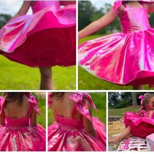 Paper Doll Radiant Pink Kids Barbie Dress